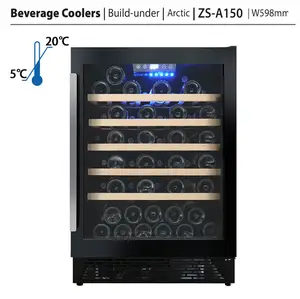 Mini refrigeradores de vino personalizados a la venta Josoo OEM Enfriador inteligente con diseño único, refrigerador de vino de 2 zonas