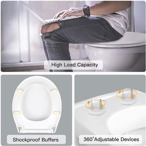Soft-Close Mechanism O Shape <strong>Toilet</strong> <strong>Seat</strong> with <strong>Quick</strong> <strong>Release</strong> Function for Easy Cleaning - Product Image 5