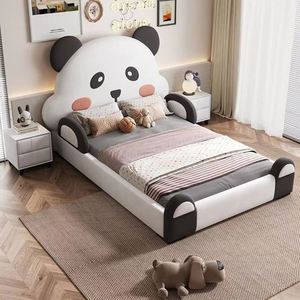 Lit Garde-corps Panda pour Garçons et Filles 1,5 m, Cadre en Bois avec Rangement, Lit Thème Princesse pour Adolescents, Chambre d'Enfant - Product Image 4