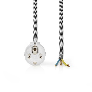 Cable de alimentación Schuko con extremo abierto 250V 16A con revestimiento a rayas para dispositivos eléctricos - Product Image 1