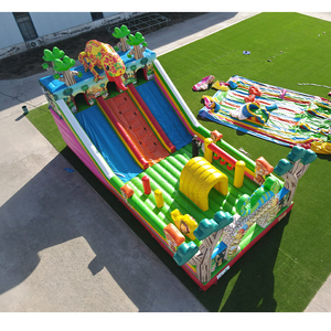 Parcours d'obstacles gonflable Dinosaures de la <span class=keywords><strong>Jungle</strong></span> avec toboggan, <span class=keywords><strong>jeu</strong></span> de défi pour fêtes d'enfants en extérieur - Product Image 5