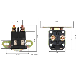 Solénoïde de démarreur 12V GY22476 435-151 compatible avec les pièces et accessoires de tondeuse pour AM138068 L100 LT160 EZ ZTrak Z225 <span class=keywords><strong>Z625</strong></span> - Product Image 5