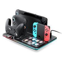 Base de Carga y Refrigeración Multifunción AOLION AL-NS2551 Switch 1 2 con 4 Ranuras para Controles Pro, Accesorios para Consola de Juegos ABS