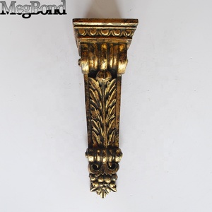 Resina oro <span class=keywords><strong>antico</strong></span> decorazione classica mensola da parete, Art Deco Design foglia mensola appesa da parete - Product Image 2