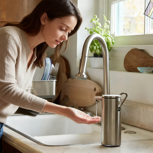 9 oz. אוטומטי מגע-משלוח נטענת חיישן נוזל סבון Dispenser משאבת, מלוטש נירוסטה - Product Image 2