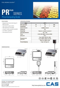 Balance électronique Veidt pour CAS PR 30kg, diverses balances numériques à calcul de prix pour usage commercial avec tube PR 0.01g - Product Image 6