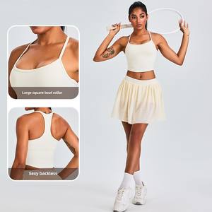 Traje deportivo de secado rápido para mujer, falda de tenis con pedal Pickleball, ropa de tenis antiexposición - Product Image 2