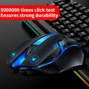 Souris de jeu professionnelle filaire 4 boutons 1000DPI RGB USB souris d'ordinateur de jeu souris silencieuse pour PC portable <span class=keywords><strong>Gamer</strong></span> - Product Image 5