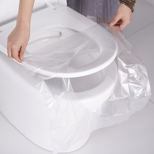 Couvre-siège de toilette en plastique adhésif jetable, tapis portable imperméable, coussin de sécurité <span class=keywords><strong>pour</strong></span> siège de toilette <span class=keywords><strong>pour</strong></span> les voyages/camping, salle de bain - Product Image 4