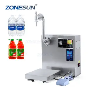 ZONESUN-bomba de engranajes semiautomática, ZS-GPW1, mayor flujo, aceite de cocina, grasa, líquido grueso, máquina de llenado
