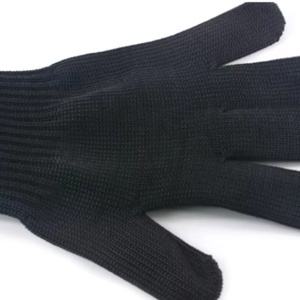 Guantes de malla de acero inoxidable negros al por mayor, personalizables, anti-tácticos y anti-corte, directamente de fábrica - Product Image 2