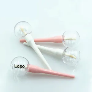 Özel yapılmış boş temizle lolipop şekilli değnek dudak parlatıcısı tüp 8ml Lipgloss tüp ambalaj tasarımı ile özel Logo