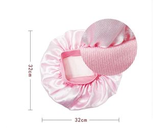 Gorro de Dormir de Satén Premium para Mujer, con Banda Elástica Extra Ancha, para Proteger el Cabello Rizado Natural, Ideal para Viajes y Ducha - Product Image 3