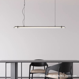 Italian Modern Minimalist <b>Dining</b> Room Chandelier All-Copper Glass Pendant <b>Light</b> for Long Strip Table Luxury Designer Product - Product Image 2