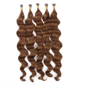 Extensions de cheveux Remy à double tirage avec pointes pré-collées V/<span class=keywords><strong>U</strong></span>/I, 100% cheveux humains, extensions de cheveux I-tip à double tirage - Product Image 6