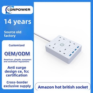 <span class=keywords><strong>USB</strong></span> Nhanh Chóng Sạc Điện Dải Mở Rộng Dây 13A Anh Ổ Cắm Tiêu Chuẩn Với Chống Sét Sản Phẩm Mới - Product Image 2