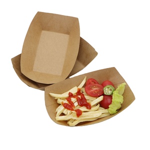 Mua Dùng Một Lần Mỡ Chịu Mài Mòn Phục Vụ Tấm Bìa Thuyền Kraft Nâu Giấy Thực Phẩm Khay Các Bên Hội Chợ Dã Ngoại Lễ Hội Giữ - Product Image 1