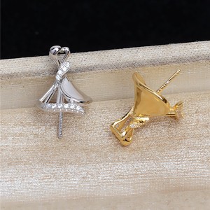 S925 Silver Head <b>Concealer</b> Pendant Holder DIY Jewelry Making Accessory 14-16 Hat 3mm 4mm 6mm JG5439 Ear Hook Set Pearl - Product Image 2