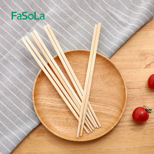 FaSoLa Bamboo Chopsticks 50 Pairs Individually Packaged Natural Wood Color Takeout Use - Product Image 1