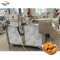 Friteuse industrielle professionnelle en acier inoxydable à gaz externe, à économie d'énergie, pour l'industrie des noix frites et des chips.