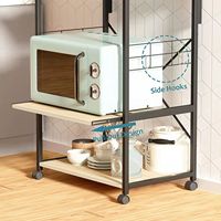 Étagère de rangement multifonctionnelle sur pied pour four à micro-ondes Rack Storage Home Kitchen Island Trolley Chariots
