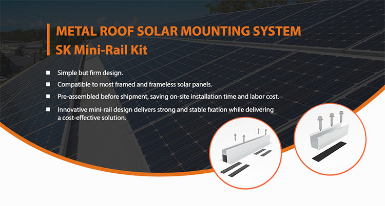 Sunlink Mini Rail Solar Panel Roof Mounting Structure Efficient Solar ...