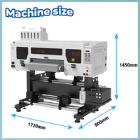 Impresora UV DTF de rollo a rollo automática nueva de 60 cm (24 pulgadas) para circulación de tinta blanca y etiquetas de cristal 3D