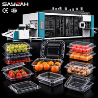 Hoge snelheid multi-station PET fruit clamshell doos voedselcontainer thermoformmachine bessen dessert verpakkingsmachine