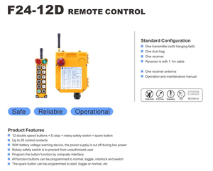 Chất lượng cao F24-12S công nghiệp không dây điều khiển từ xa 12 kênh điều khiển từ xa <span class=keywords><strong>Receiver</strong></span> và Transmitter - Product Image 5