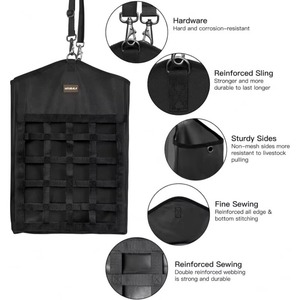 Muestra gratuita: Bolsa de alimentación ajustable para caballos Prairie Horse Supply con almohadilla cómoda para el cuello - Bolsa de lona resistente y duradera para grano y alimento. - Product Image 5