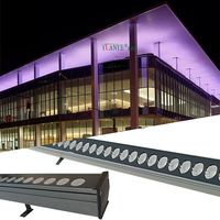 Projecteurs muraux extérieurs LED RGBW intelligents personnalisables 15W 20W 36W, étanches IP65/IP66/IP67, DMX, à faible tension, dimmables, Ra80, avec application Tuya