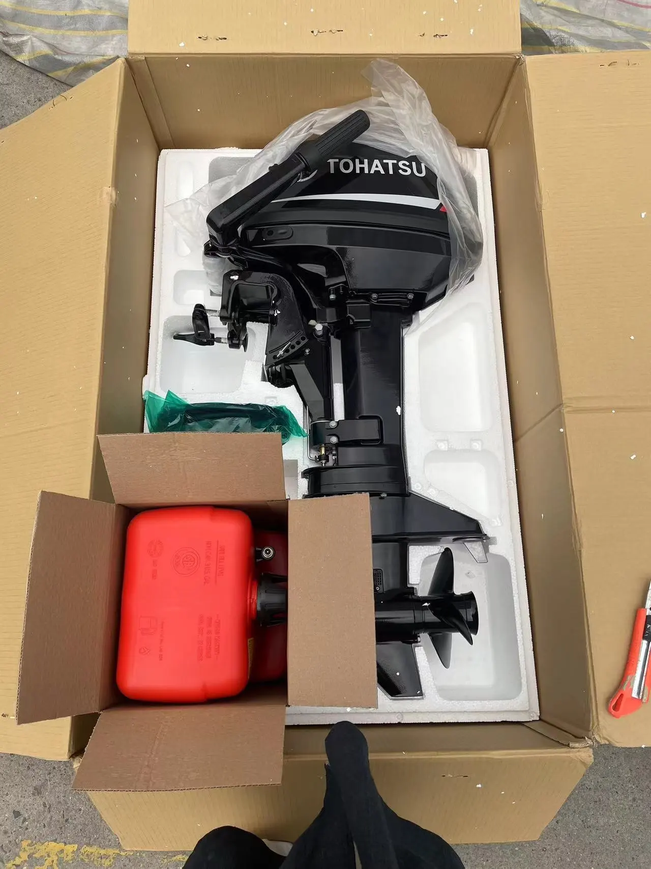 Genuine Tohatsu 2 tempos M9.8BS barco motor 9.8HP barco motor externo