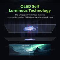 Panneau vidéo OLED Hd Écran transparent de porte automatique 55 pouces 2k Machine publicitaire à affichage OLED pour portails de porte