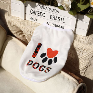 Chaleco sin mangas para mascotas, ropa de verano transpirable para perros y gatos, blanco, amarillo, azul - Product Image 2