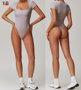 Bán buôn một mảnh thể thao bodysuits áo liền quần cho phụ nữ hình dạng của phụ nữ mặc Body Shaper cắt bodysuits Hậu Cung Romper Yoga - Product Image 3