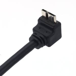 สายเคเบิล USB 3.0 แบบตัวผู้ชนิด A ไปยังตัวผู้ชนิด Micro B แบบมุมฉาก 90 องศา สำหรับฮาร์ดไดรฟ์ภายนอก สายเคเบิล MICRO B USB 3.0 - Product Image 3