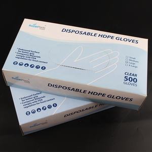 Fabricación al por mayor de alta calidad de grado alimenticio GUANTES DE PE desechables 500 piezas caja paquete guante de plástico GUANTES DE PE desechables - Product Image 2