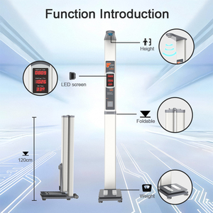 Báscula Digital de Altura y Peso para Uso Hospitalario/Clínico, Material de Acero, 200 kg, LED, OEM/ODM, Báscula de IMC LEKA HW-701, Precisión de 0.1 kg - Product Image 3