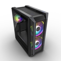 Super-ATX Full Tower Aluminum Alloy PC Gamer Case with 360 Water-Cooling Dual Panels Side Window