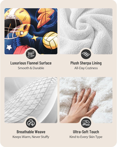 Mantas Deportivas para Hombres y Mujeres, Regalos para Quienes Aman los Deportes en Navidad, Manta Deportiva Personalizada para Amigos - Product Image 4