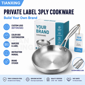 TIANXING Padella in Acciaio Inox 304 di Alta Qualità, Adatta per Friggere Bistecche, Uova e Pancake, con Confezione Personalizzata - Product Image 1