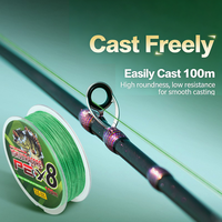 Fil de pêche tressé japonais multifilament 4/8 brins, 100M, pour la pêche à la carpe, accessoires de pêche