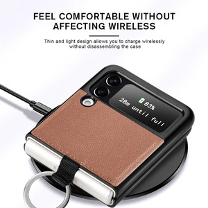 <span class=keywords><strong>Z</strong></span> <span class=keywords><strong>Flip</strong></span> 4-funda de piel sintética híbrida para PC, carcasa protectora fina y duradera para teléfono <span class=keywords><strong>Samsung</strong></span> Galaxy <span class=keywords><strong>Z</strong></span> <span class=keywords><strong>Flip</strong></span> 4 3 <span class=keywords><strong>5G</strong></span> con anillo - Product Image 6