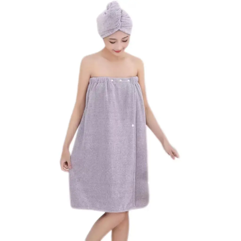 new design hair bath bamboo fabric dress towel women colorful ladies bath skirt set bath spa set hair towel and for women