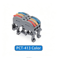Connecteur de câblage à levier pour montage sur rail DIN PCT-413, bornier à raccordement rapide 3 broches, 32A, 0,08-4,0 mm², connecteur à levier électrique