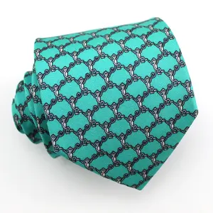 Corbata de seda pura con estampado de animales para hombre, corbatas con estampado Digital personalizado, mono Teal, el mejor regalo de vacaciones