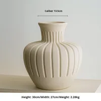 Vase en poterie rustique chinoise rétro fait main, style antique, pour arrangement floral, décoration de salon, hôtel, maison d'hôtes
