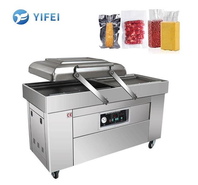 Fully 304 Stainless Steel Double Chamber Vacuum Packaging Machine with Gas Filling Option Commerical Power Pump