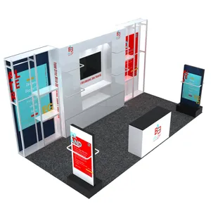 Diseño de exhibición portátil, sistema de stand de exposición 3x6 Servicios Personalizados