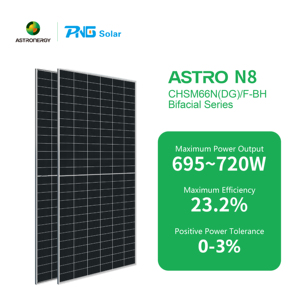 แผงโซลาร์เซลล์แบบสองหน้า Top Brand Tier 1 <span class=keywords><strong>Chint</strong></span> Group <span class=keywords><strong>Astronergy</strong></span> 2.0 66RN(DG)/F-BH 650w 645w 640w 635w Topcon - Product Image 6